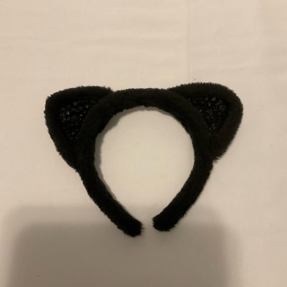 Cat ears black faux fur headband - Picture 1 of 3